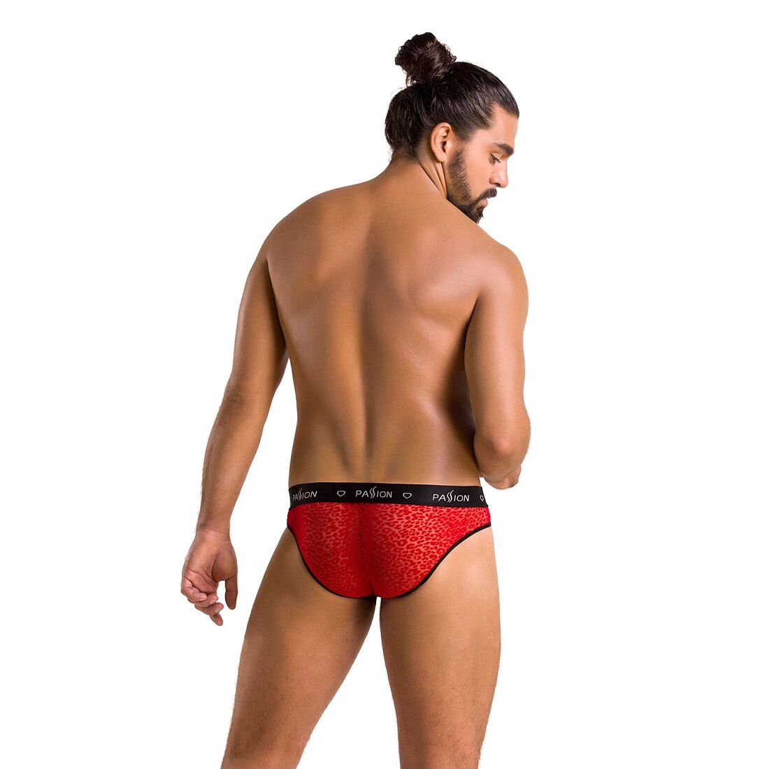 Чоловічі напівпрозорі труси Passion Slip Mike, червоні S/M