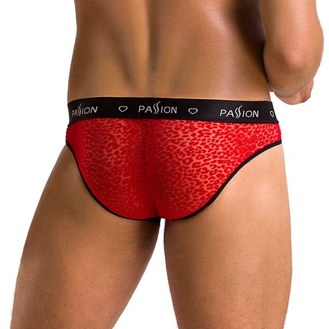 Чоловічі напівпрозорі труси Passion Slip Mike, червоні S/M