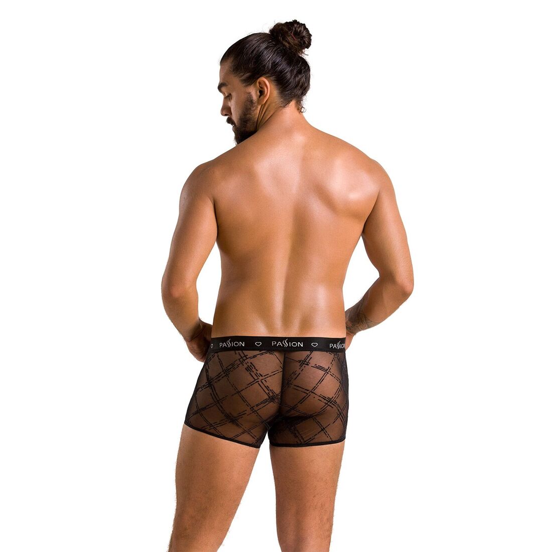 Чоловічі прозорі боксери Passion 032 SHORT JAMES S/M, сітчасті