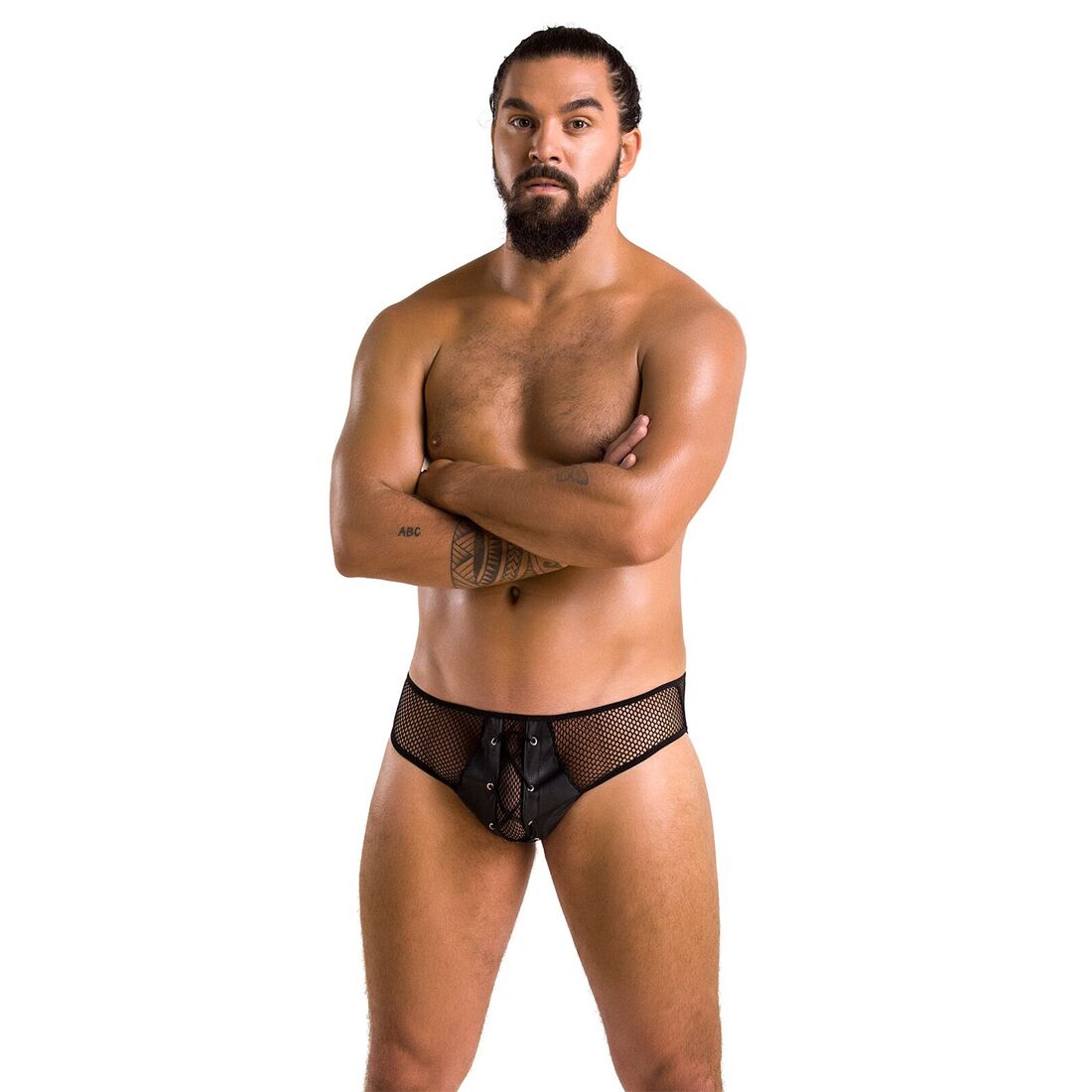 Чоловічі труси зі шнурівкою Passion Slip Richard XXL/XXXL, чорний