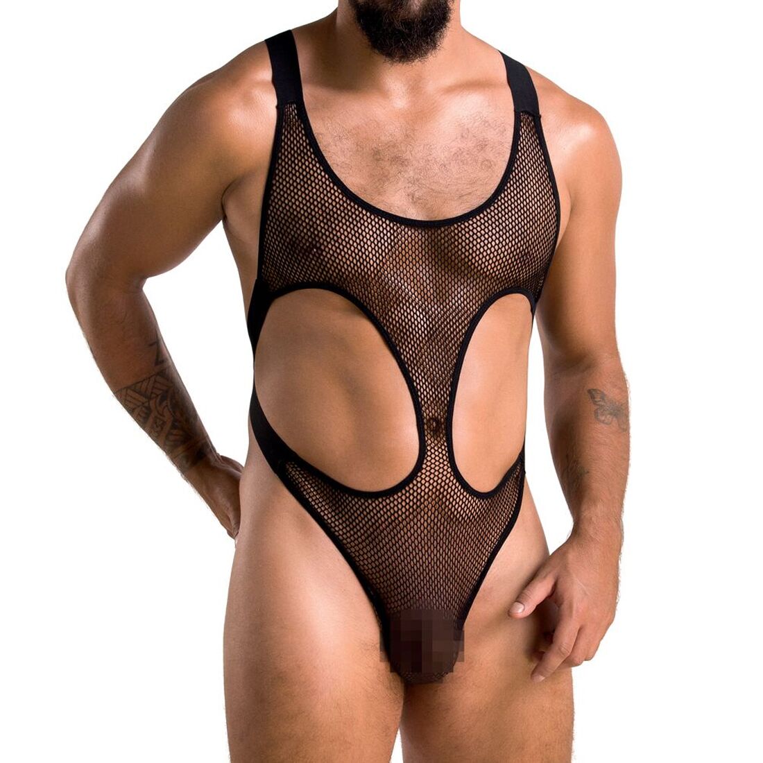Чоловіче сітчасте боді Passion 040 LEON L/XL Black