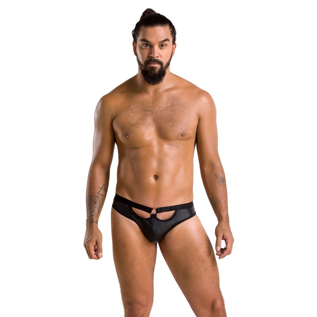Чоловічі сліпи Passion 041 SLIP JOE L/XL Black з екошкіри