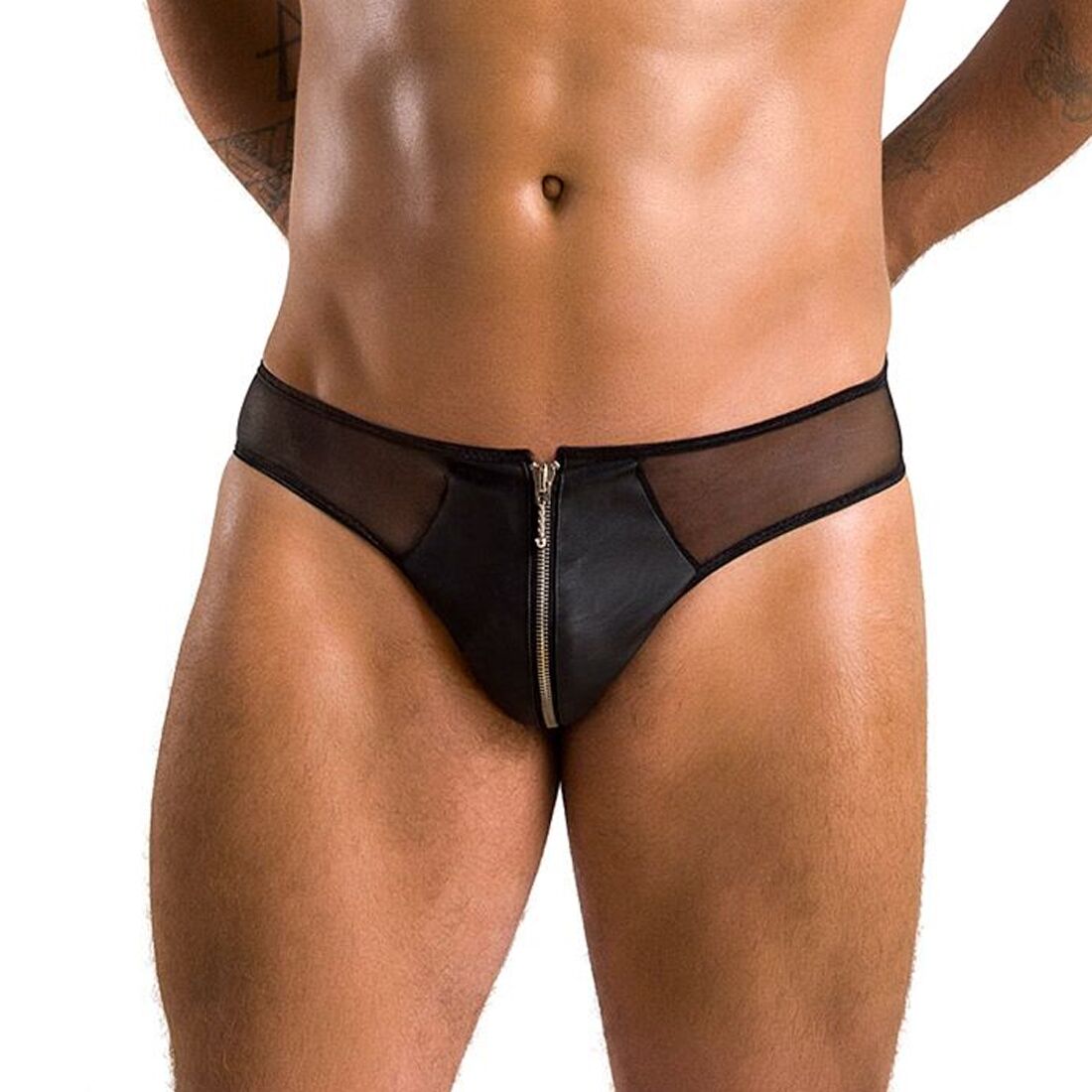 Чоловічі сліпи на блискавці Passion 042 SLIP TIMMY L/XL Black
