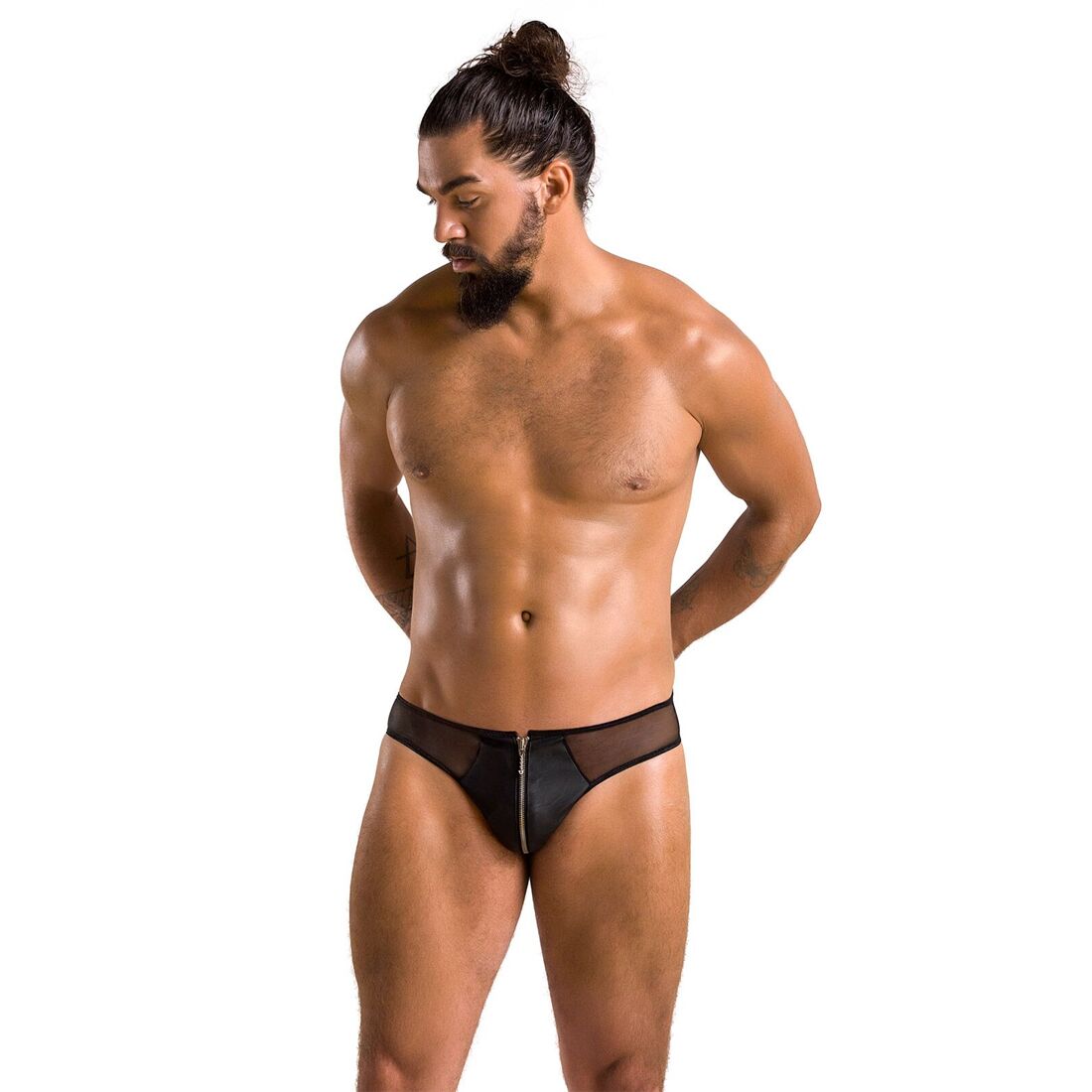 Чоловічі сліпи на блискавці Passion 042 SLIP TIMMY L/XL Black