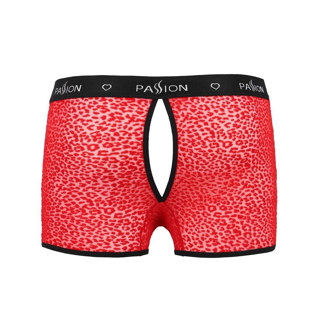 Чоловічі прозорі боксери Passion 046 SHORT PARKER L/XL, червоні