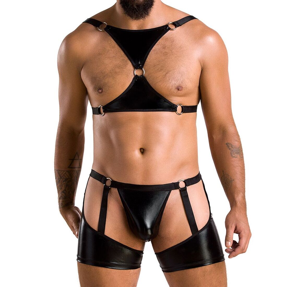Комплект чоловічої білизни Passion Set John XXL/XXXL Black