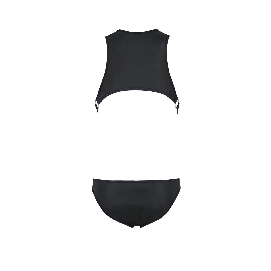 Чоловіче шкіряне боді Passion Adam XXL/XXXL, чорне, заклепки