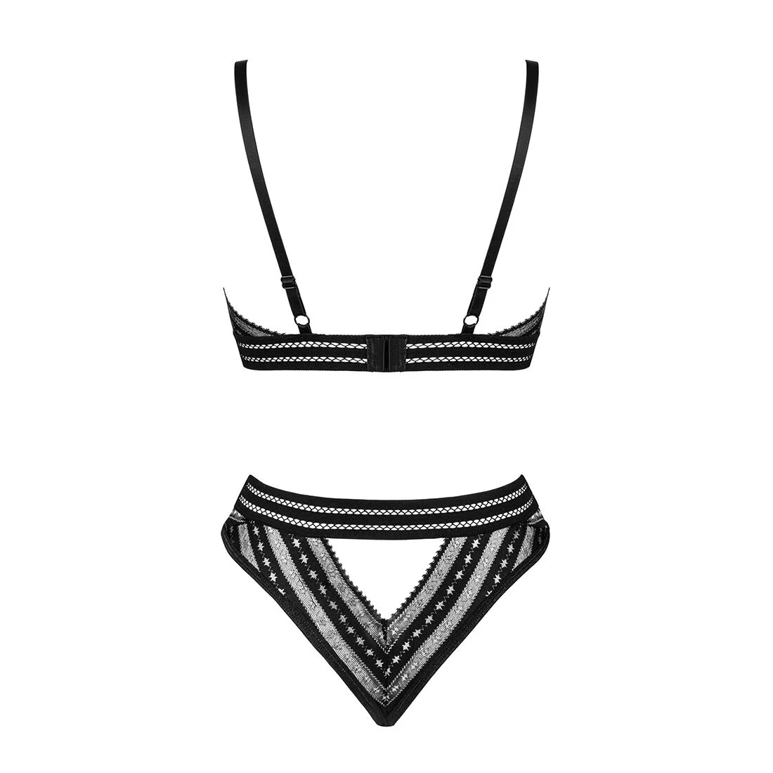 Комплект білизни Obsessive Natilya 2-pcs set XS/S, чорний