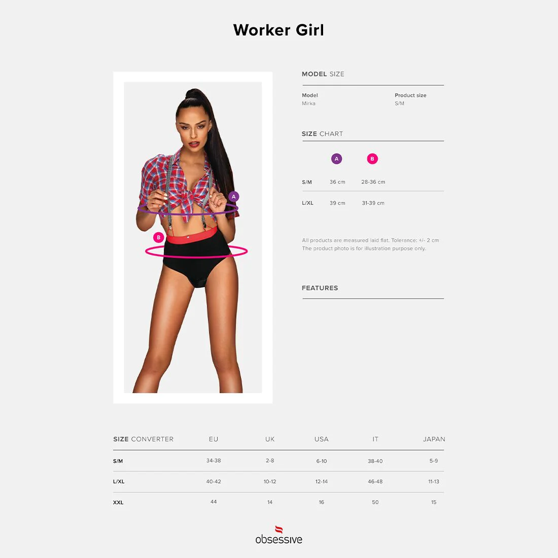 Інтимний костюм Obsessive Worker Girl L/XL - стиль та комфорт