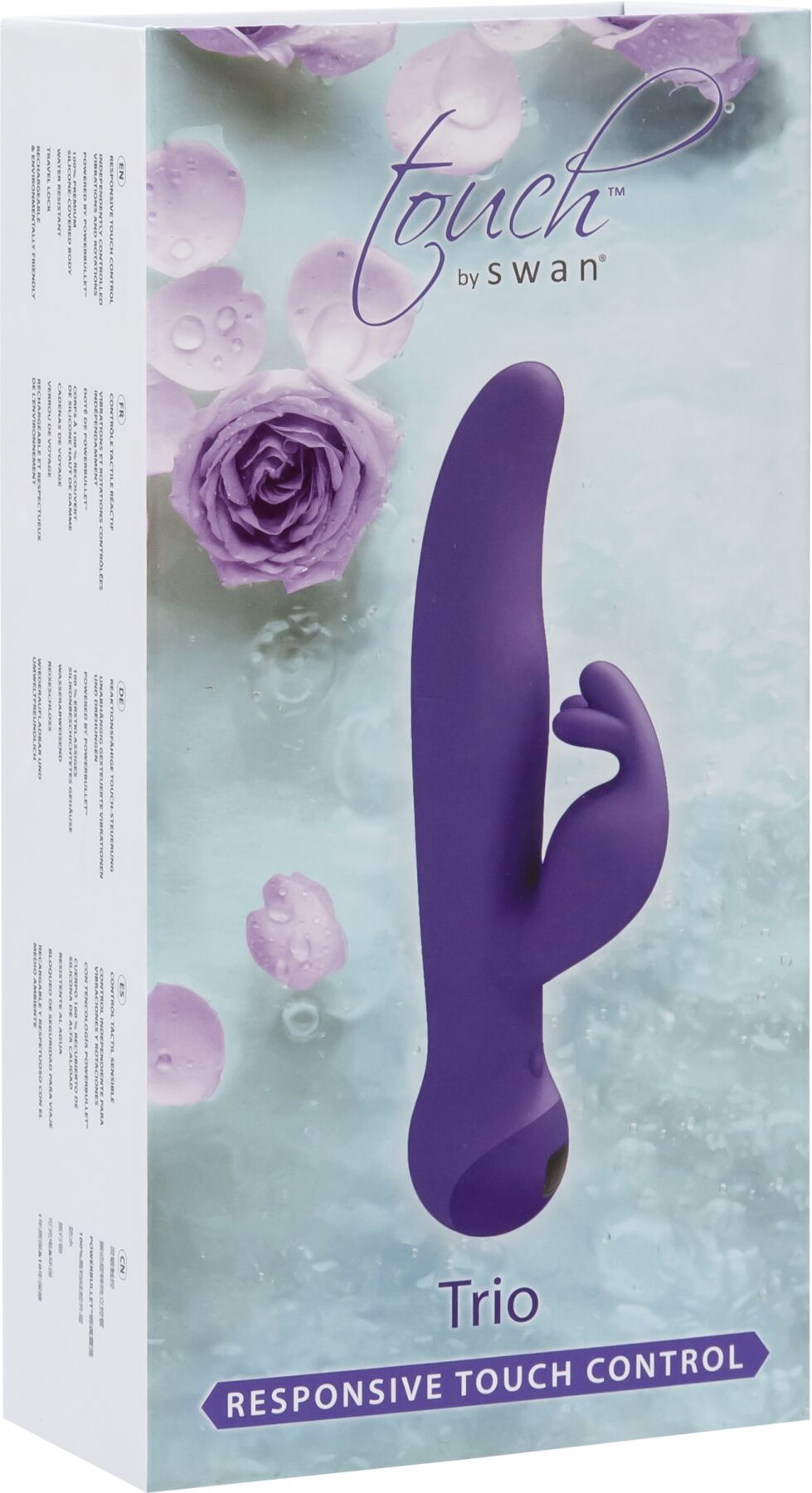Вібратор-кролик Touch by SWAN - Trio Purple, сенсорне керування