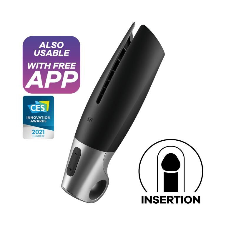 Satisfyer Power Masturbator з вібрацією та смартфон-керуванням