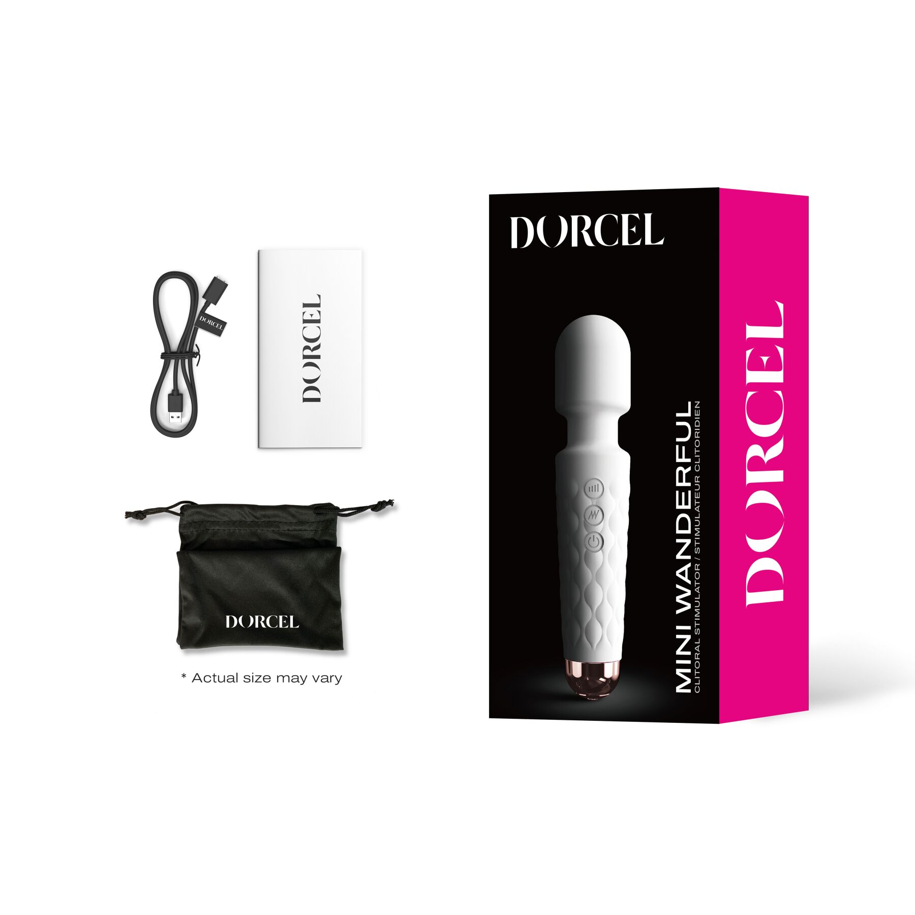 Мінівібромасажер Dorcel Wand Mini Wanderful White, водонепроникний