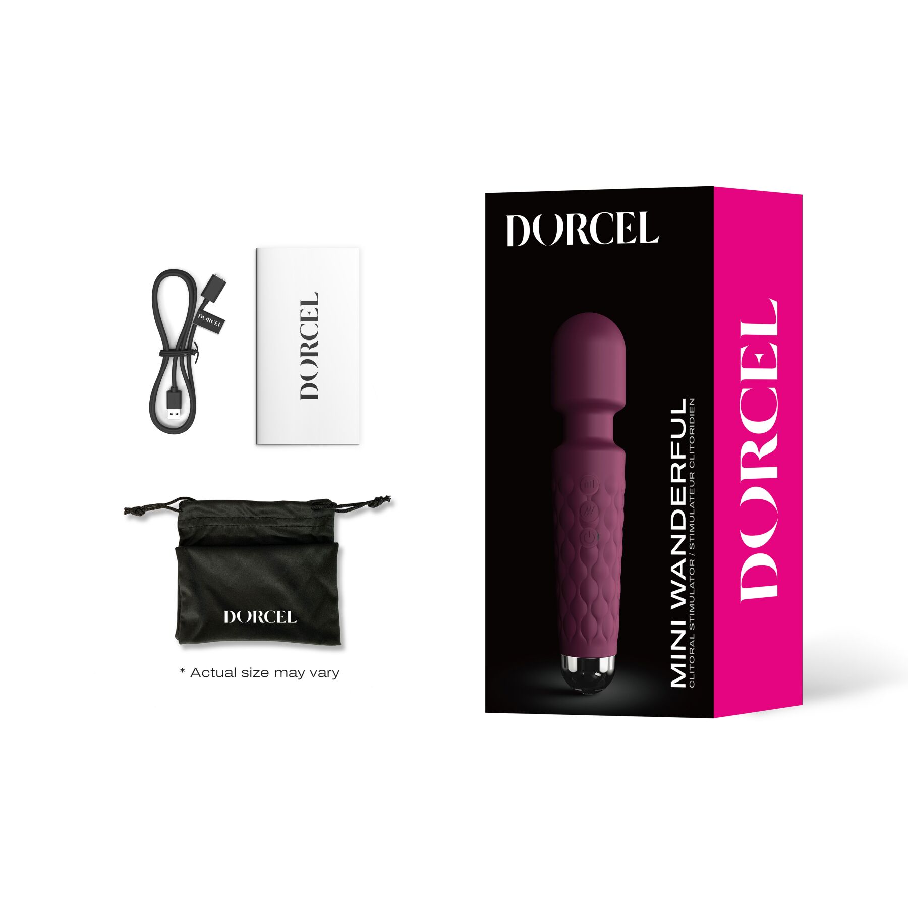 Мінівібромасажер Dorcel Wand Mini Wanderful Plum, 10 режимів