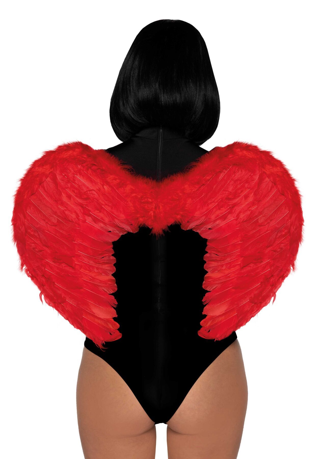 Leg Avenue Devil Wings Red з натурального пір'я марабу
