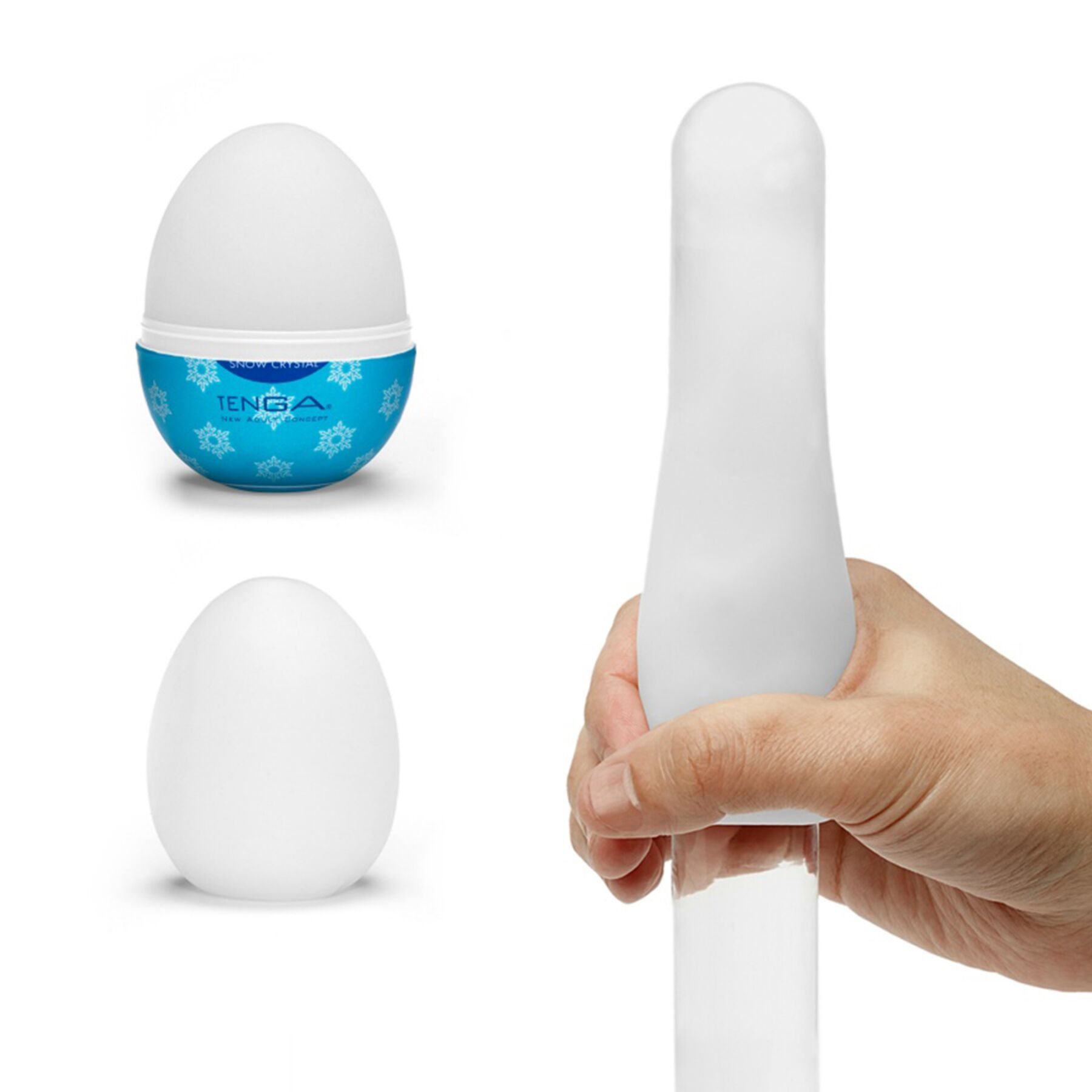 Мастурбатор Tenga Egg Snow Crystal з охолоджувальним лубрикантом