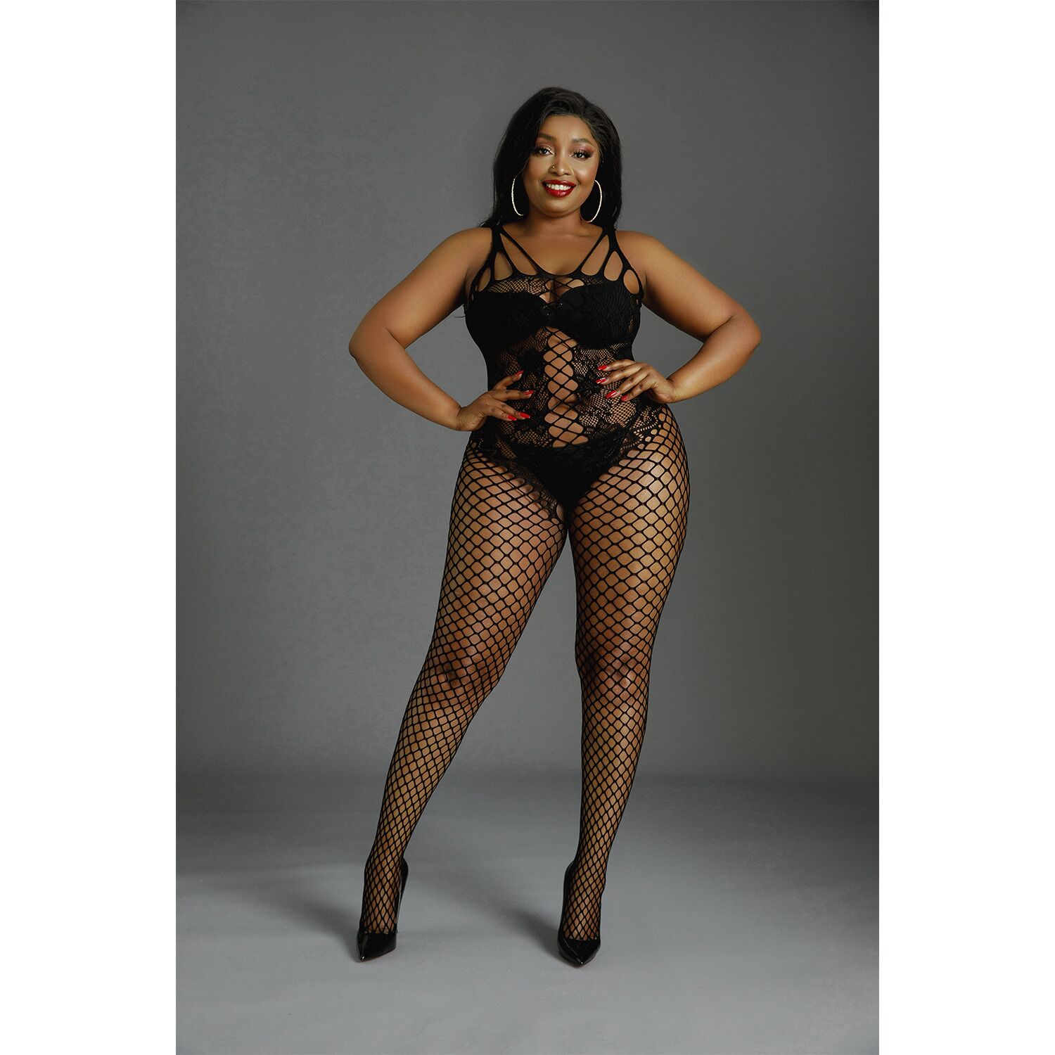 Бодістокінг Moonlight Plus Model 04 XL-XXXL Black з доступом