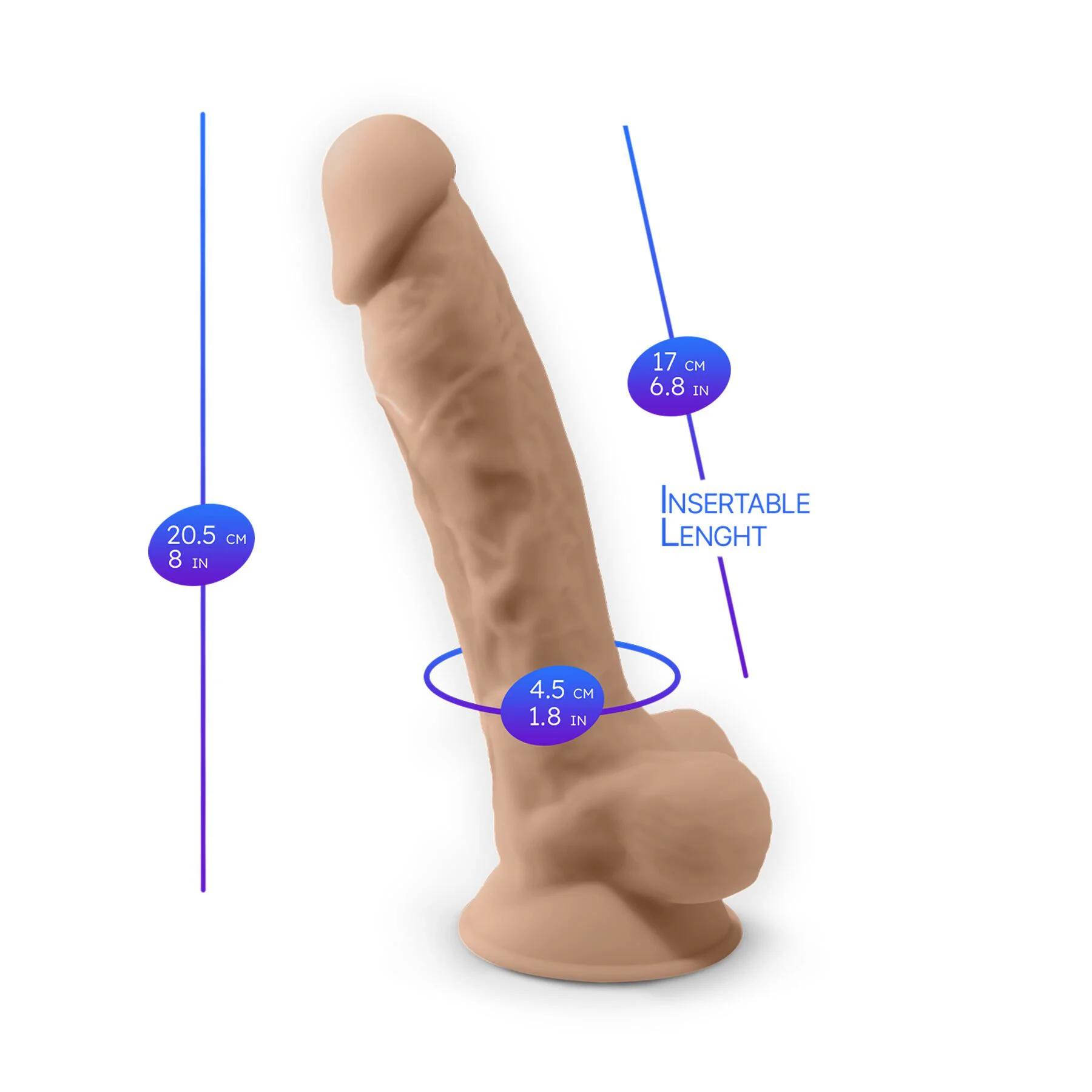 Фалоімітатор з вібрацією SilexD Vetus Vibro Flesh 8in