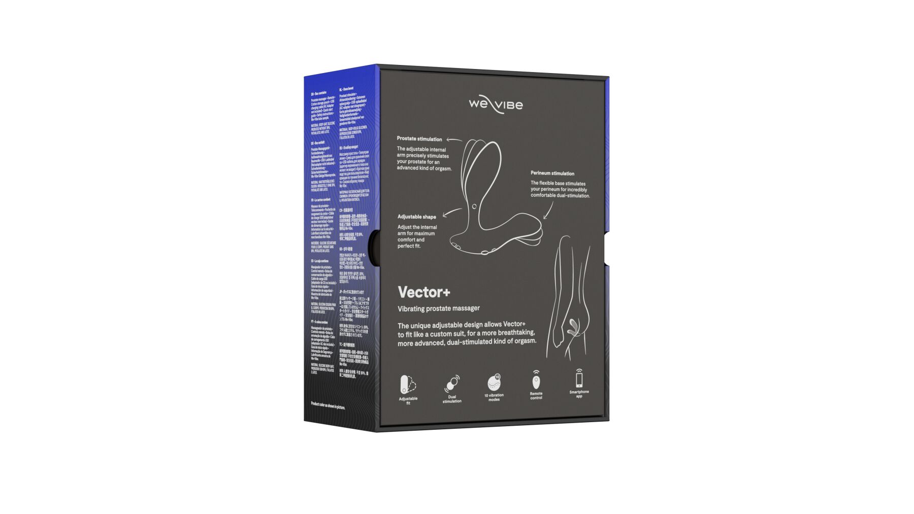 Смарт-вібромасажер We-Vibe Vector+ з пультом ДК, чорний