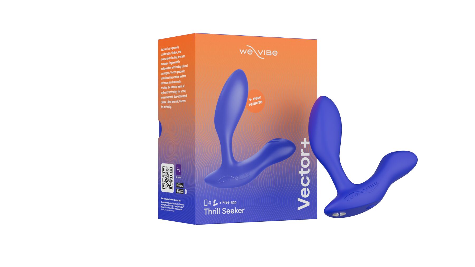 Смарт-вібромасажер We-Vibe Vector+ з пультом, регульований кут