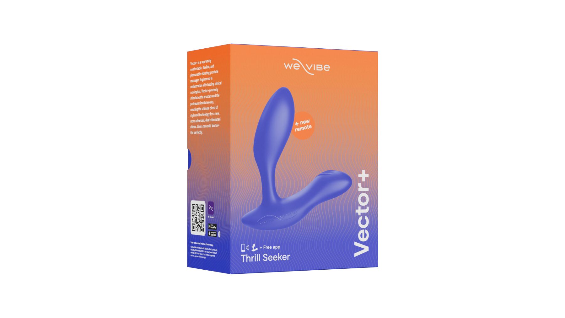 Смарт-вібромасажер We-Vibe Vector+ з пультом, регульований кут