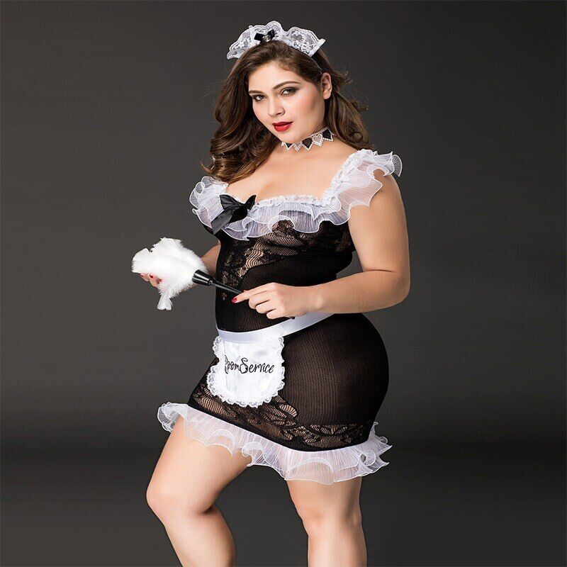 Костюм покоївки JSY «Слухняна Ельма» Plus Size Black