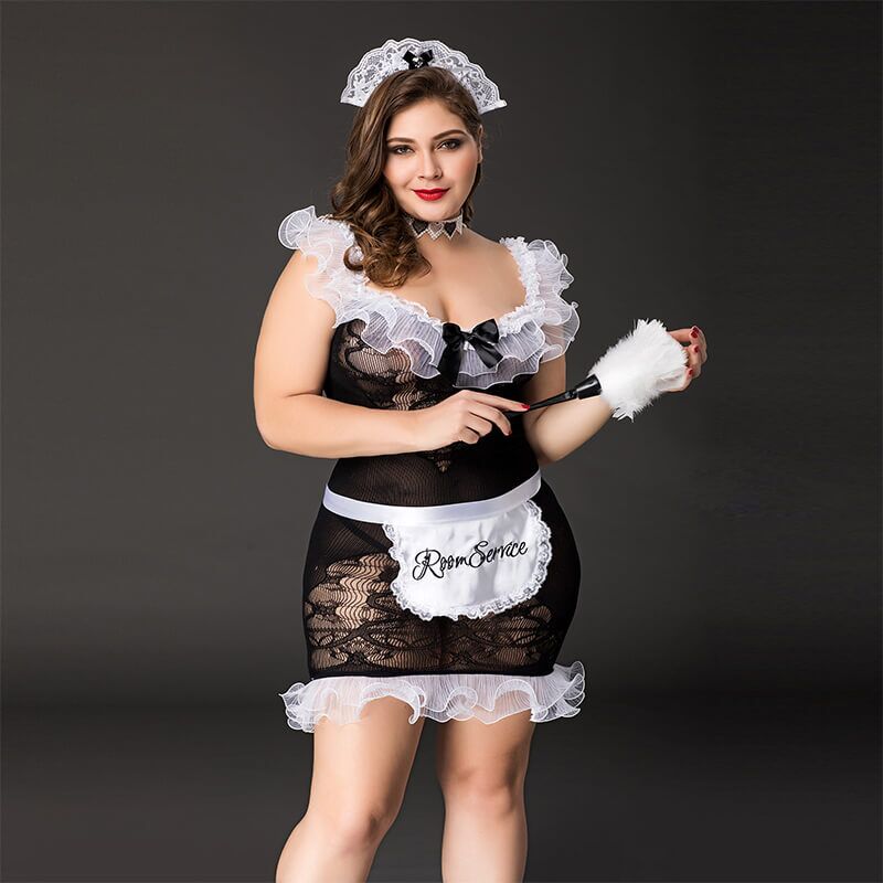 Костюм покоївки JSY «Слухняна Ельма» Plus Size Black