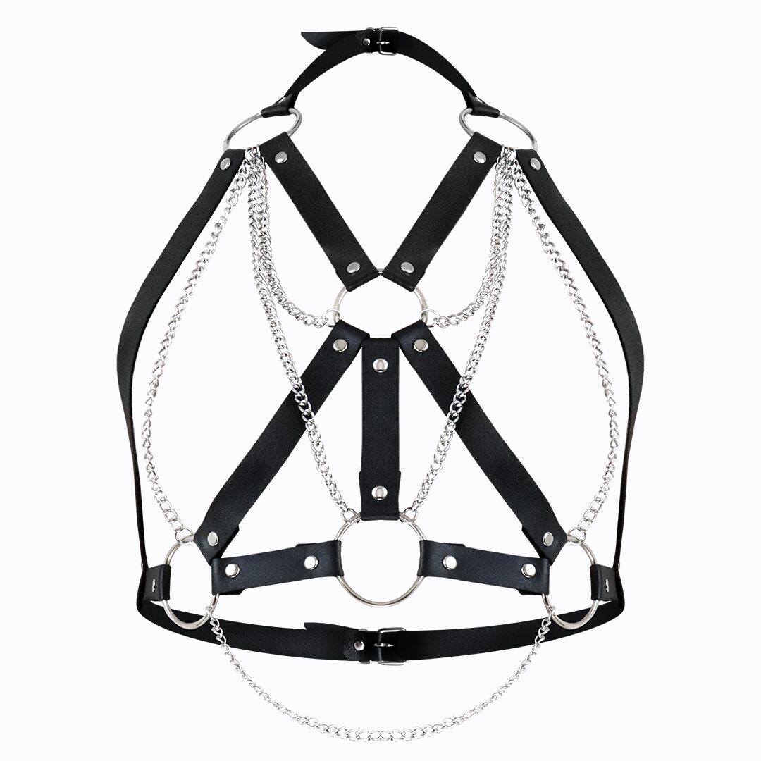 Жіноча портупея Art of Sex - Aiden Leather, чорна XS-M