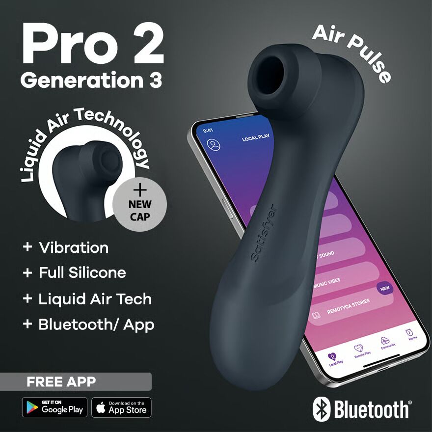 Satisfyer Pro 2 Generation 3 Liquid Air Stimulator Grey