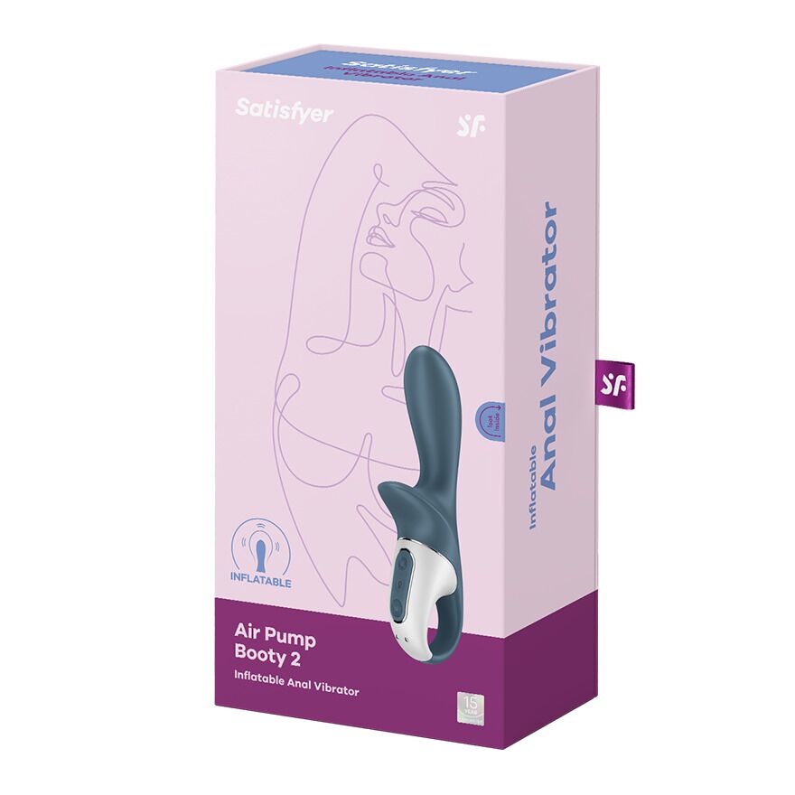 Надувний вібратор Satisfyer Air Pump Booty 2 з 12 режимами