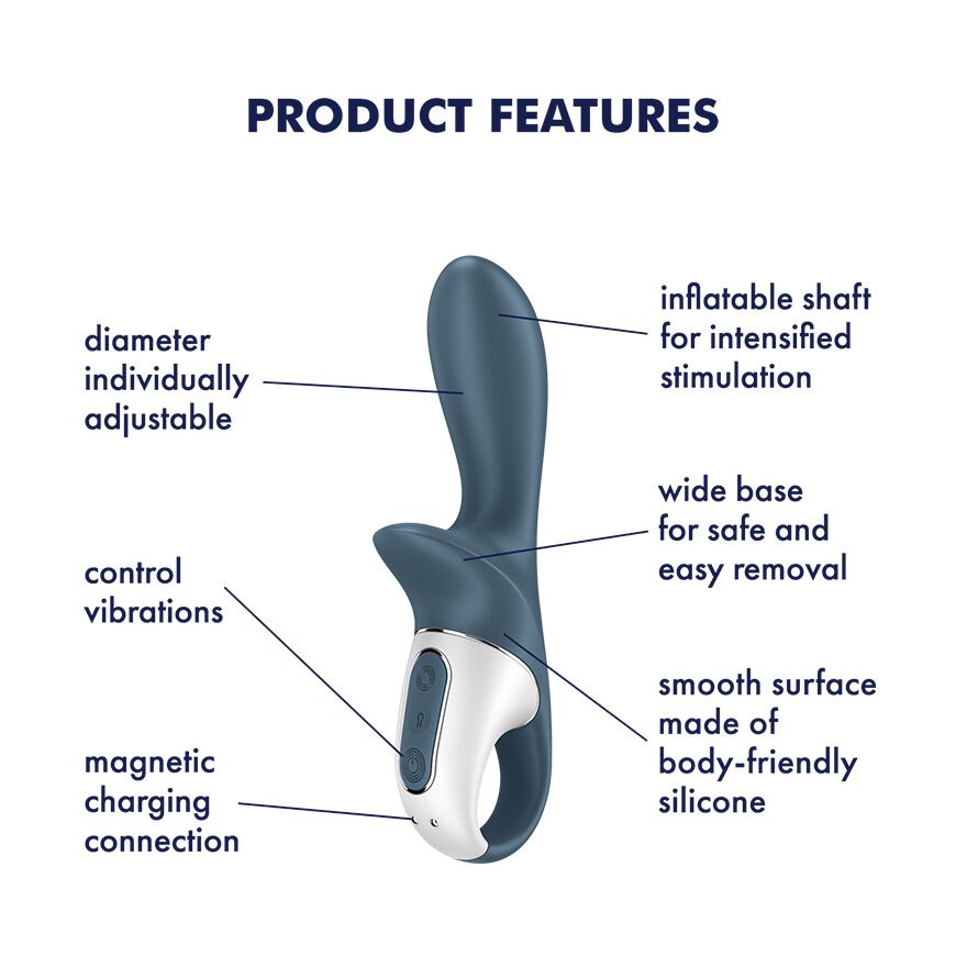 Надувний вібратор Satisfyer Air Pump Booty 2 з 12 режимами