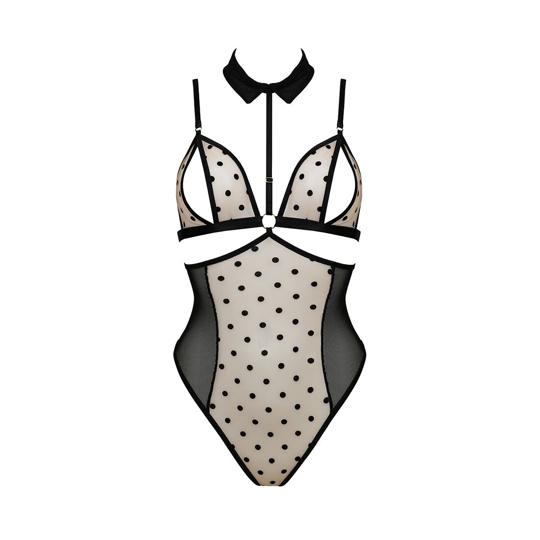 Боді Passion DOMINICA BODY S/M, бежевий - стиль та комфорт
