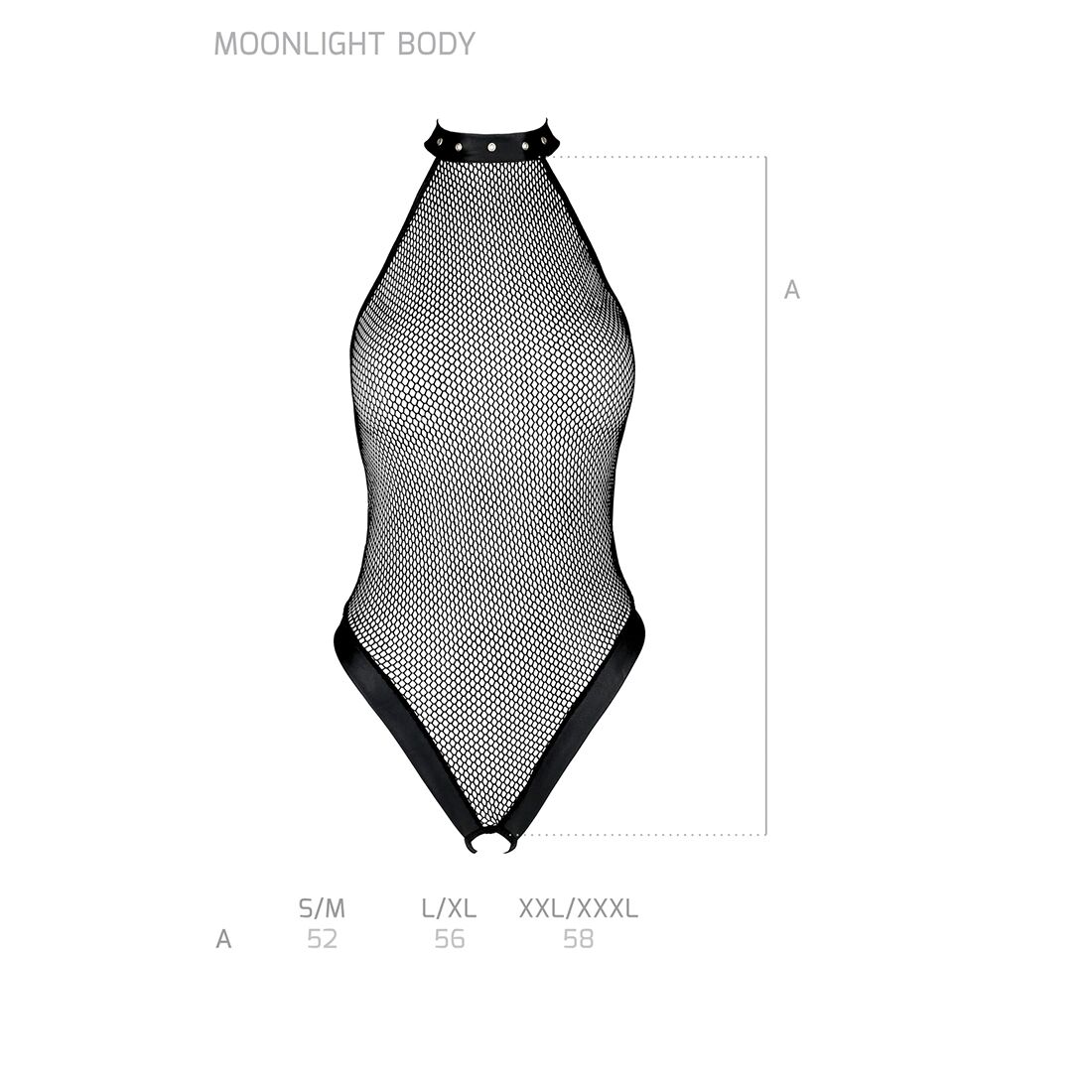 Боді-халтер Passion MOONLIGHT BODY L/XL чорний