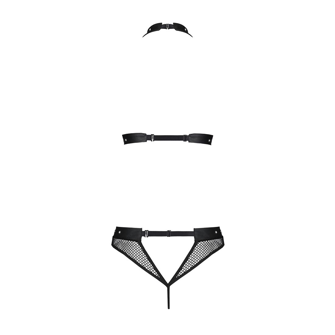 Passion MOONLIGHT SET L/XL Black Білизна з Відкритим Доступом