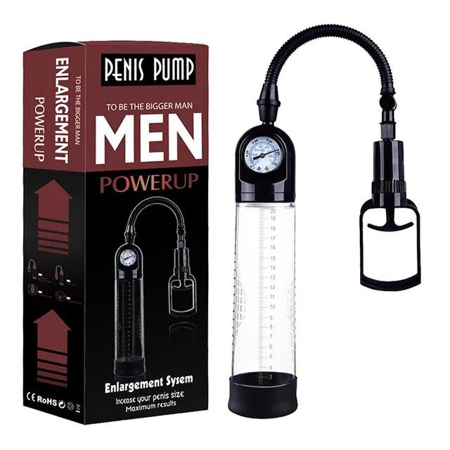 Вакуумна помпа Men Powerup зі стрілковим манометром