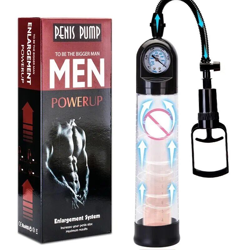 Вакуумна помпа Men Powerup зі стрілковим манометром