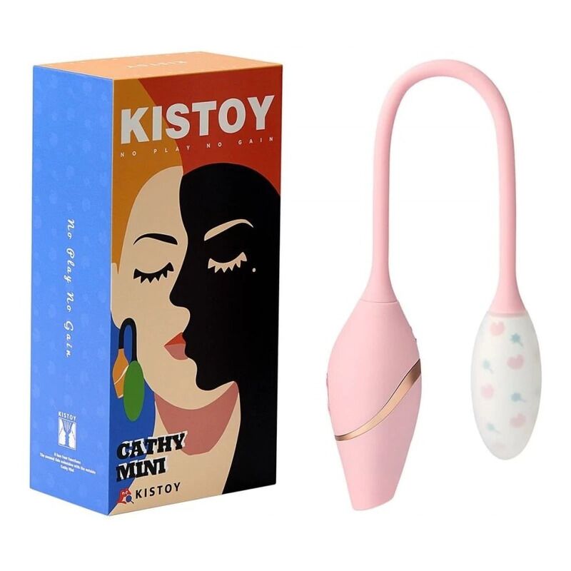 Віброяйце з вакуумним стимулятором KISTOY Cathy Mini з підігрівом