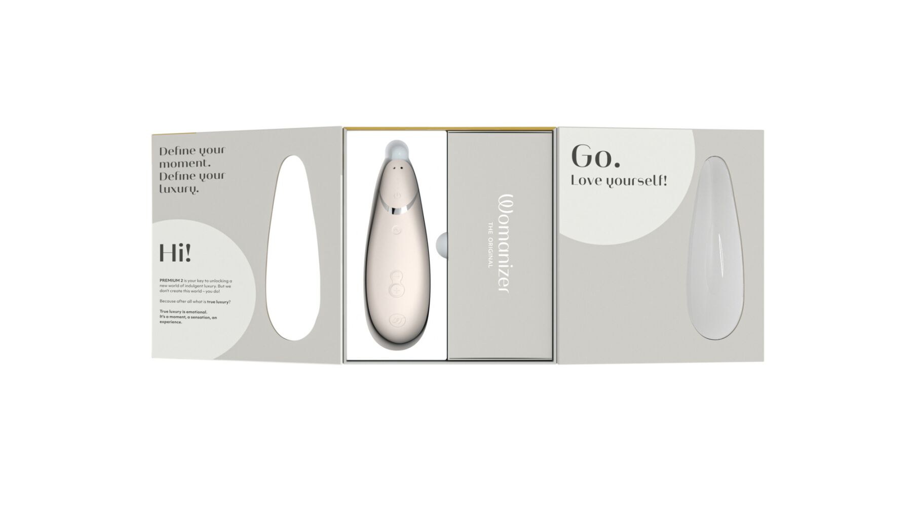 Вакуумний кліторальний стимулятор Womanizer Premium 2 - Grey