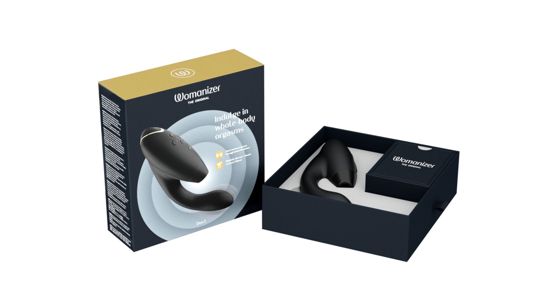 Подвійний вакуумний стимулятор Womanizer Duo 2 - Black