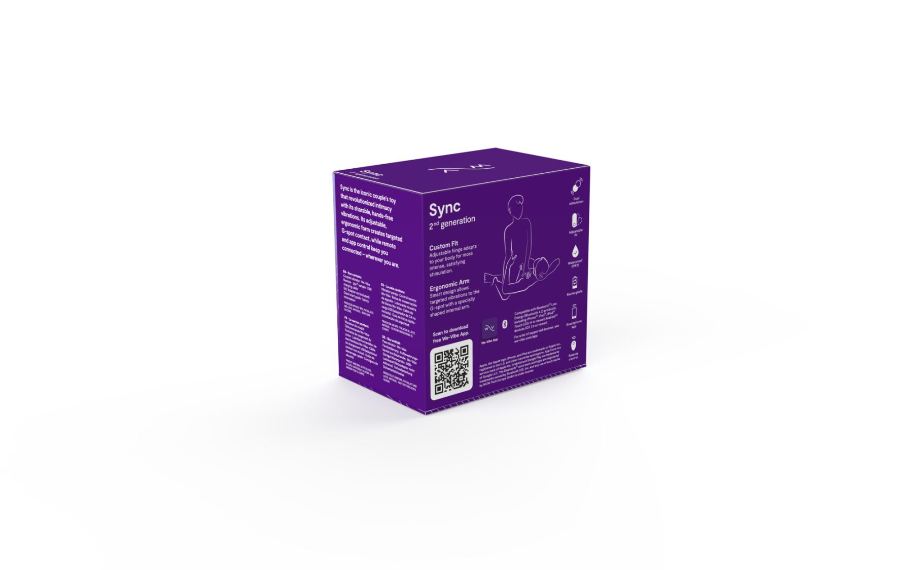 Смарт-вібратор We-Vibe Sync 2 з 10 режимами, фіолетовий
