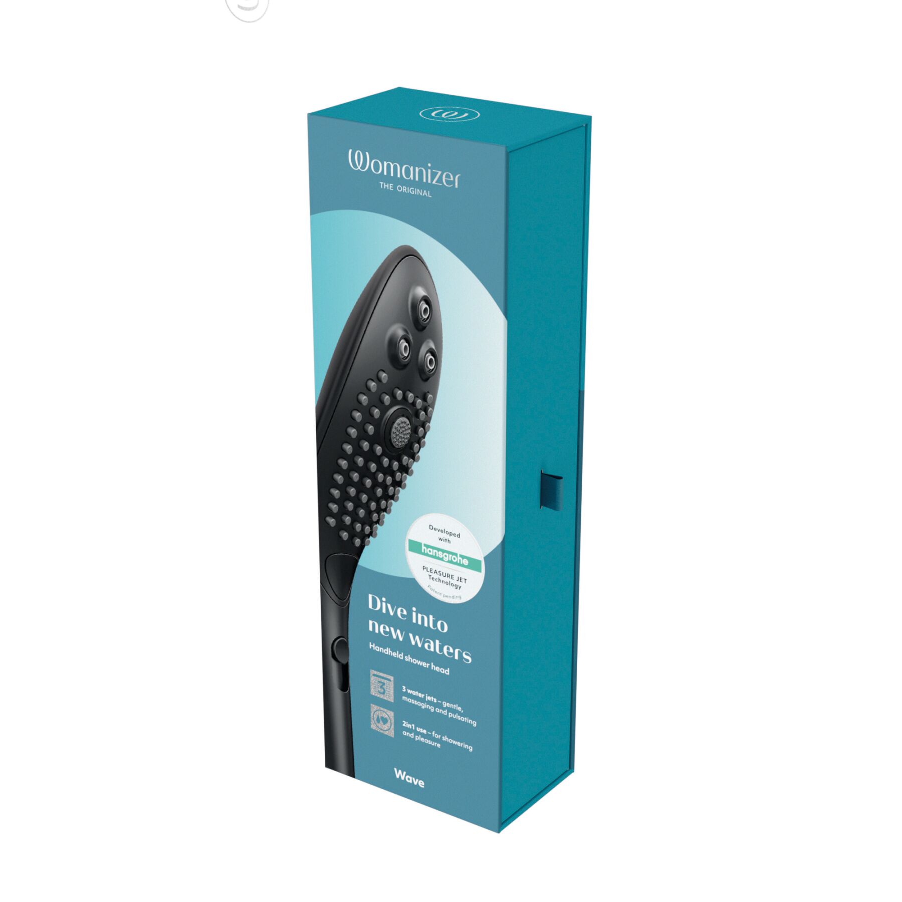Насадка-стимулятор для душу Womanizer Wave Black, 2в1 масажер