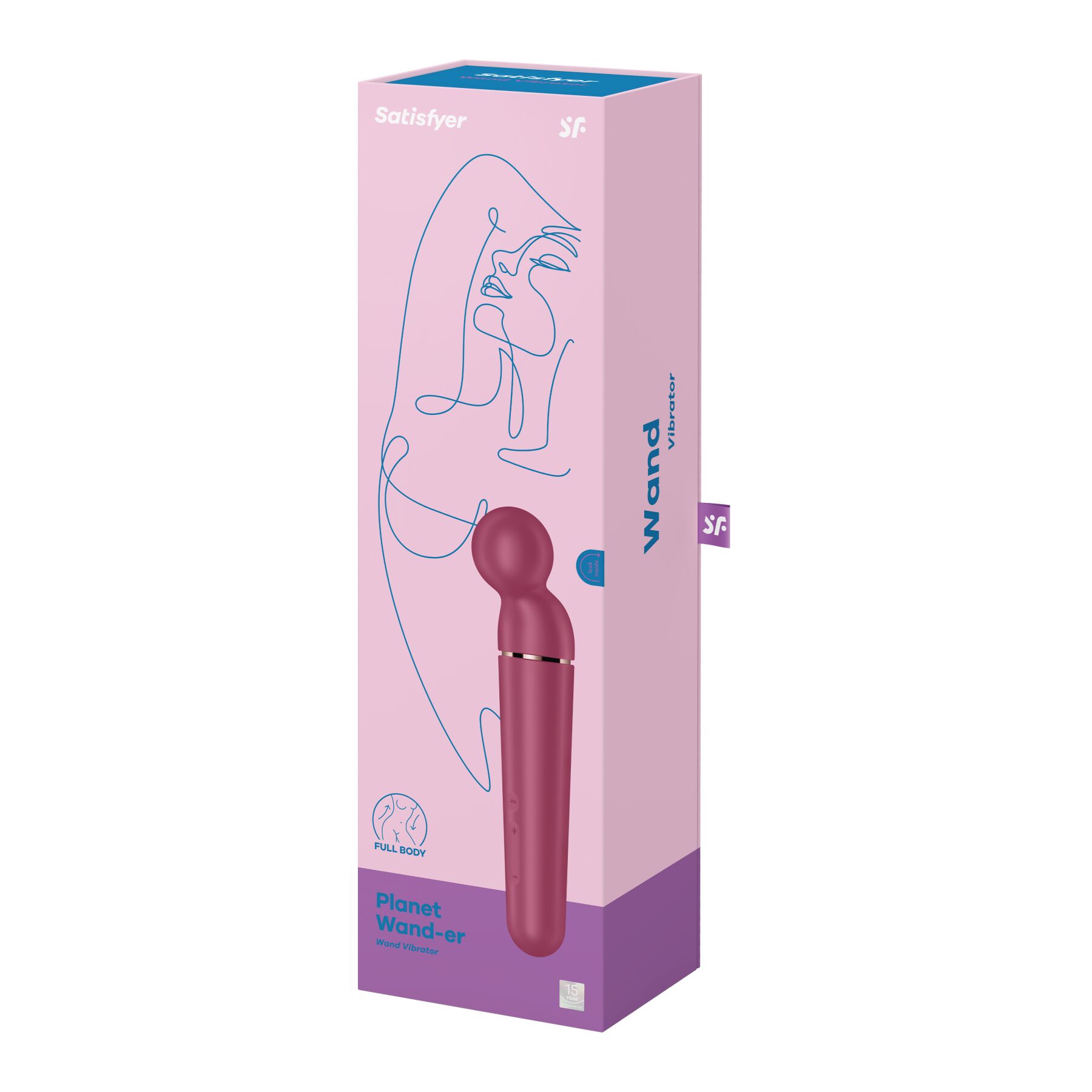 Вібромасажер Satisfyer Planet Wand-er Berry/Rosegold, потужний