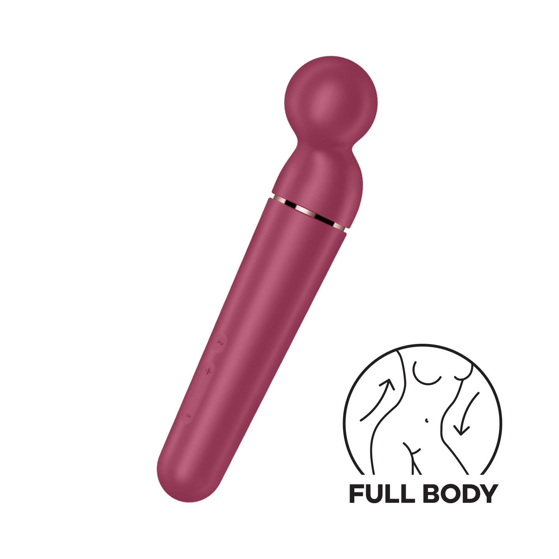 Вібромасажер Satisfyer Planet Wand-er Berry/Rosegold, потужний