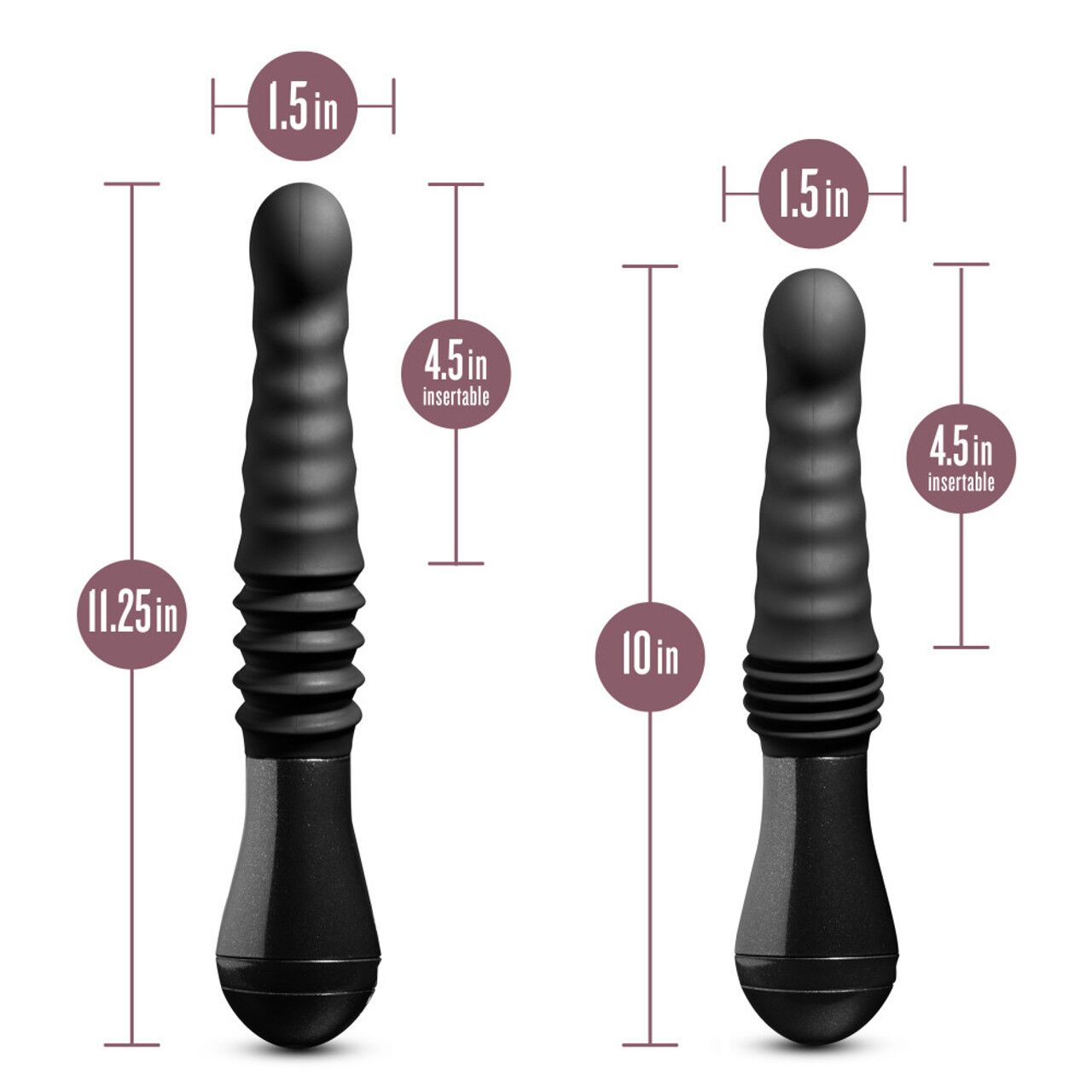 Blush Temptasia – Lazarus Thrusting Dildo, ребриста поверхня, 3 швидкості