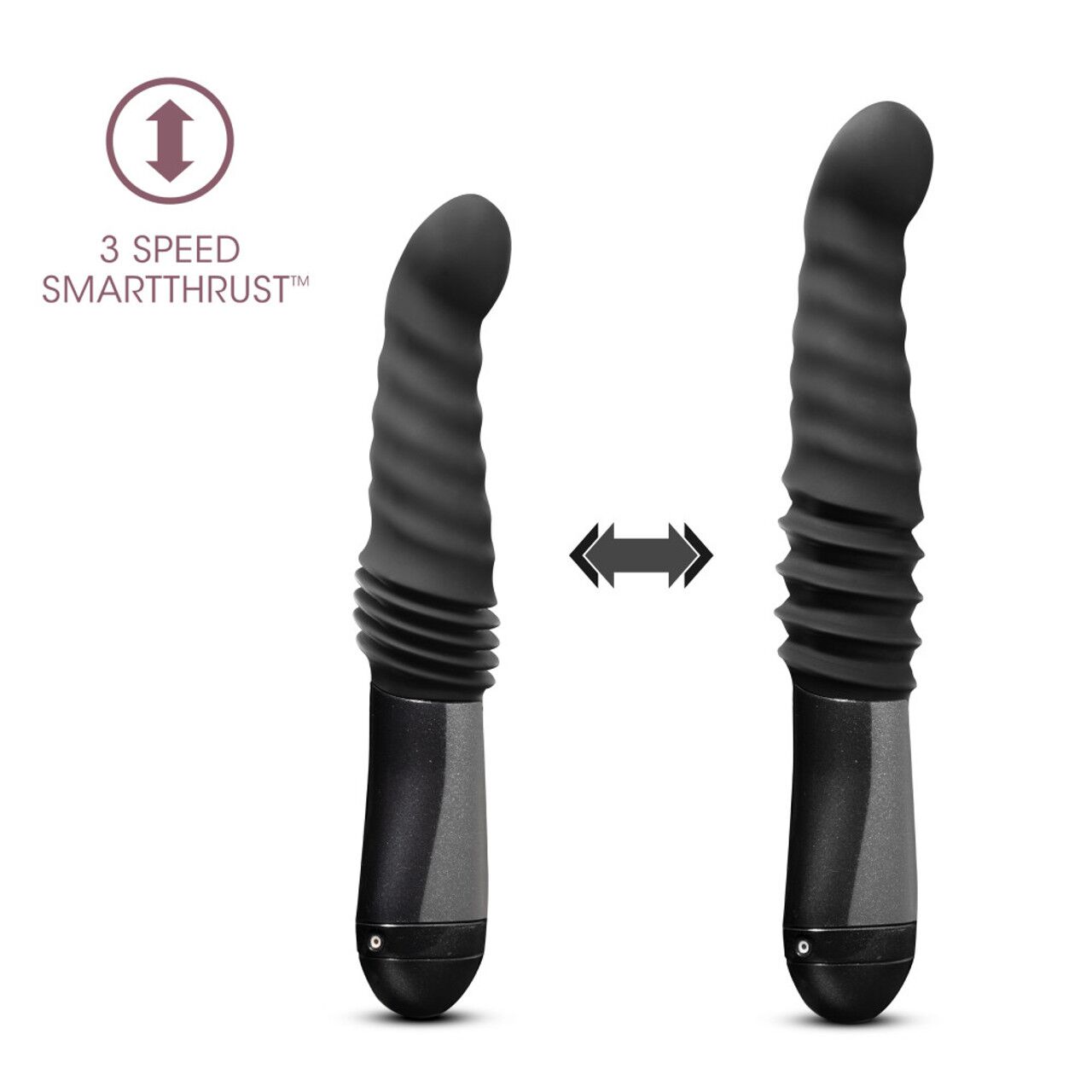 Blush Temptasia – Lazarus Thrusting Dildo, ребриста поверхня, 3 швидкості