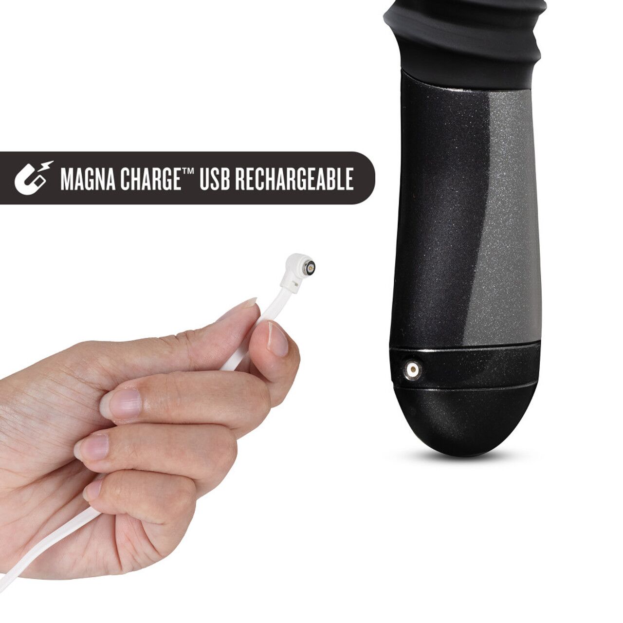 Blush Temptasia – Lazarus Thrusting Dildo, ребриста поверхня, 3 швидкості