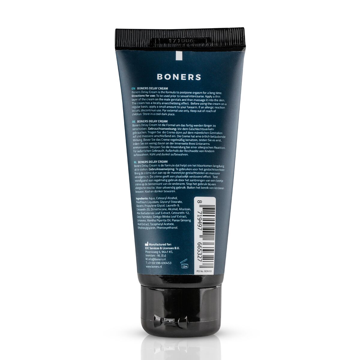 Крем-пролонгатор Boners Delay Cream 100 мл з м'ятою