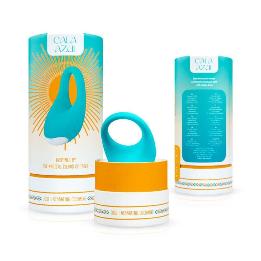 Cala Azul Jose Vibrating Intimate Ring, 10 Modes, Waterproof
