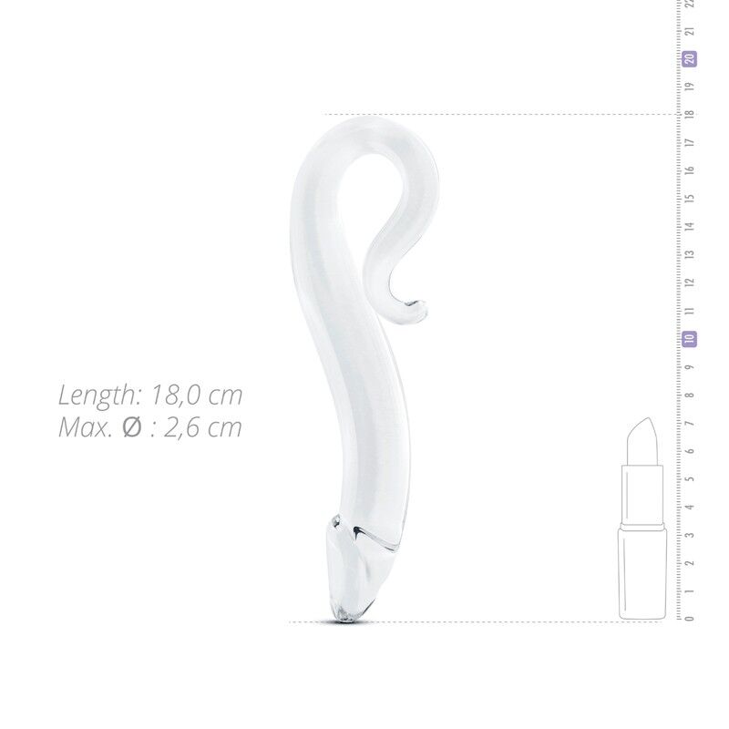 Скляний дилдо Gildo Glass Dildo No. 14 з реалістичною головкою
