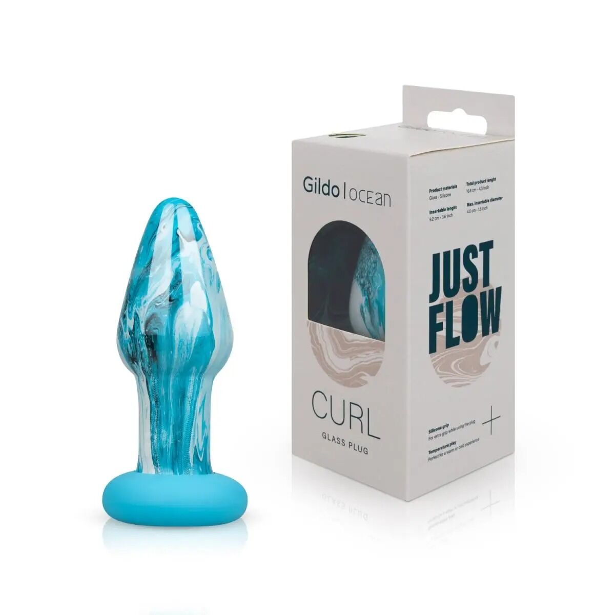 Скляна пробка Gildo Ocean Curl з елегантним дизайном, 4 см