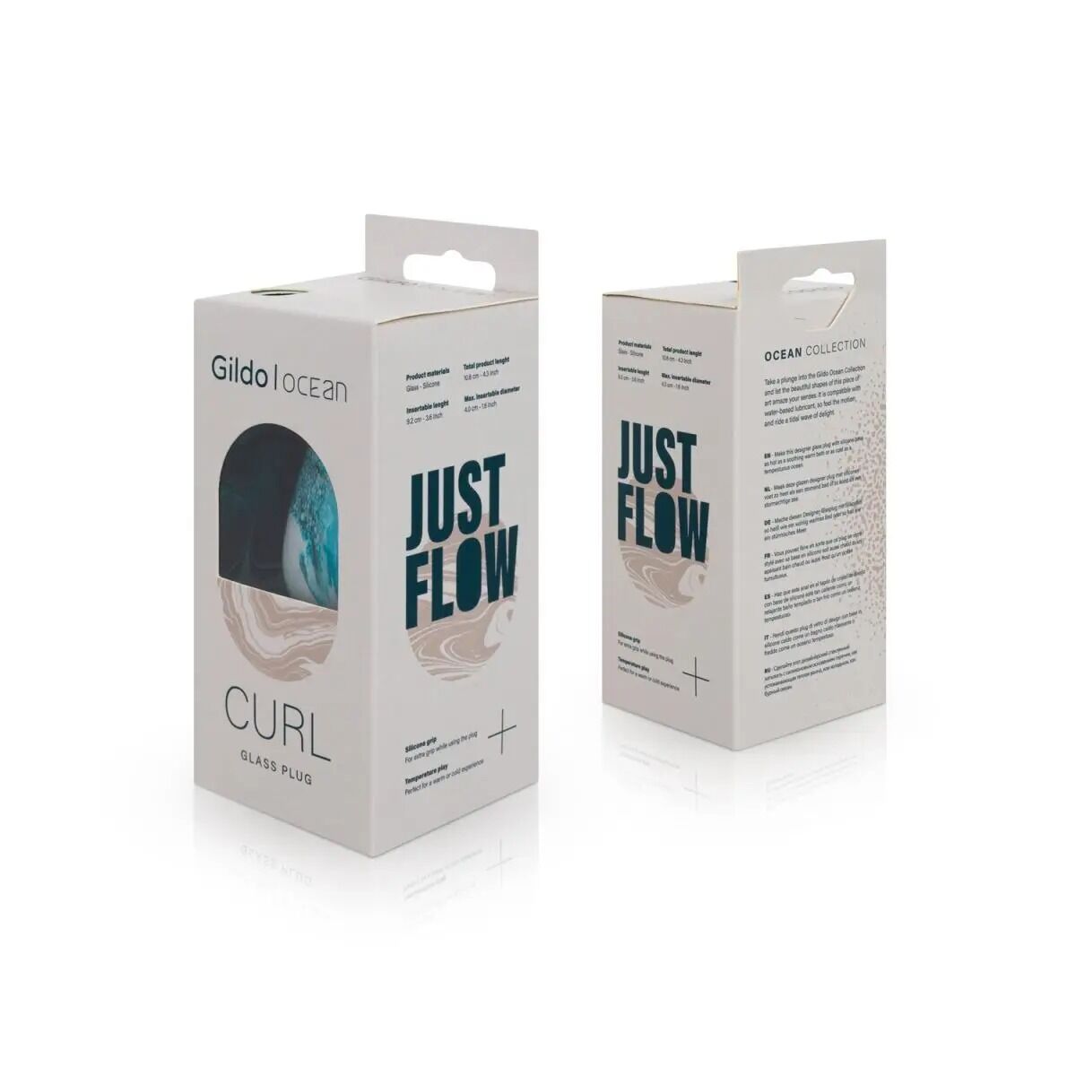 Скляна пробка Gildo Ocean Curl з елегантним дизайном, 4 см